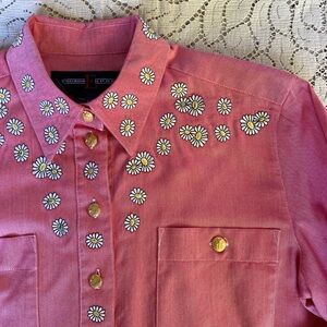 Vintage 90s Escada Sport Embroidered Blouse 🌼 S, Excellent condition